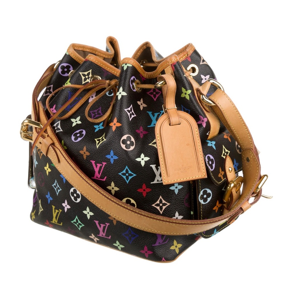 LOUIS VUITTON
Black Monogram Multicolore Petit Noe Bag